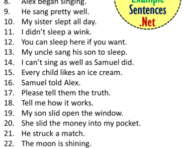 40 Simple Sentences Examples, 40 Example of Simple Sentence - Example ...