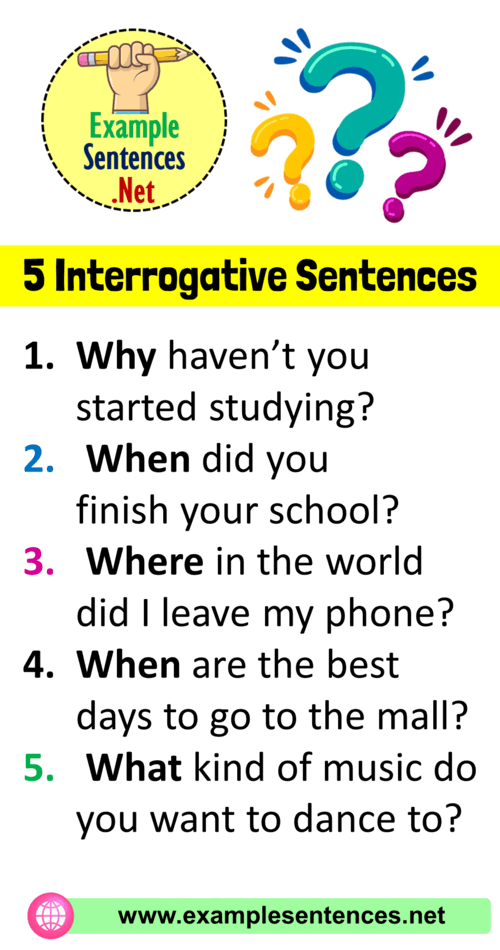 5 example of interrogative sentence
