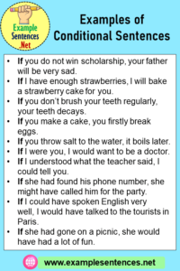 9 Examples of Conditional Sentences - Example Sentences