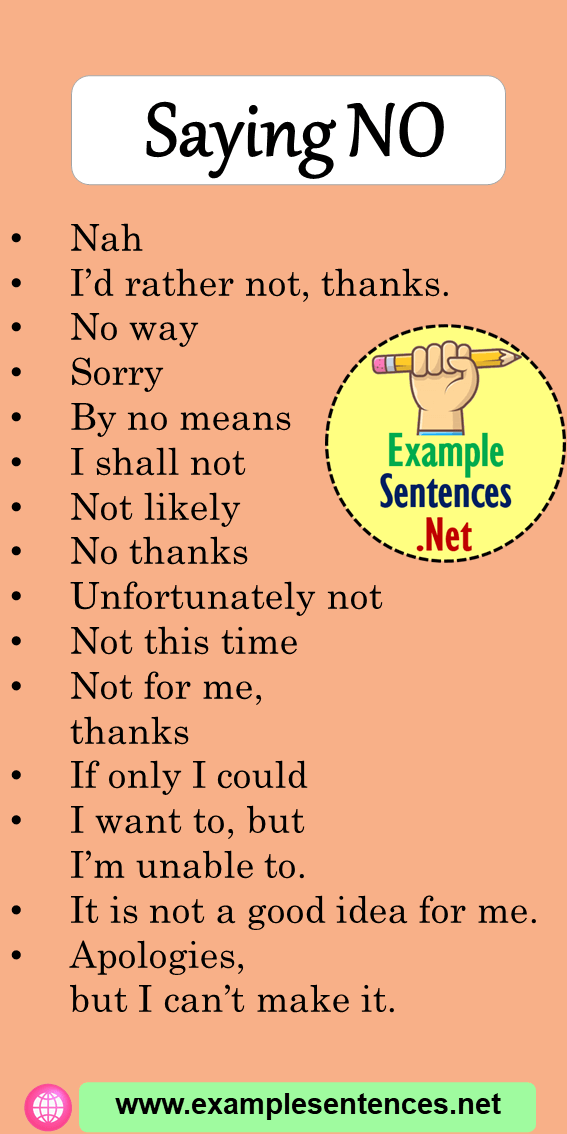 Different Ways to Saying No in English