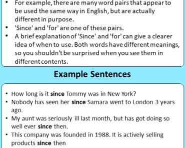 Since in a Sentence, Definiton and Example Sentences - Example Sentences