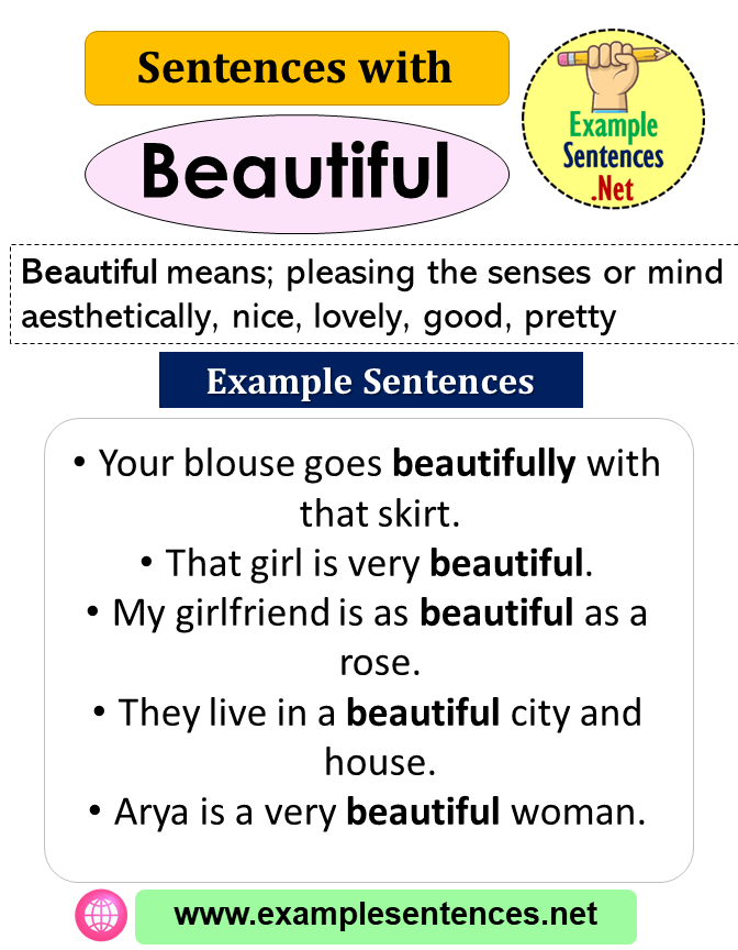 Sentences with Beautiful, Definition and Example Sentences