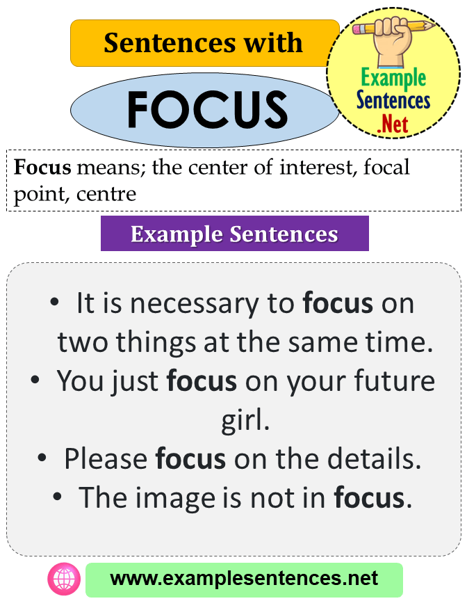 Sentences with Focus, Definition and Example Sentences