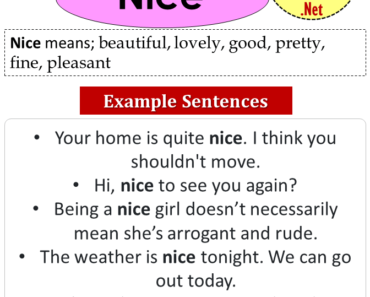 nice example sentences Archives - Example Sentences