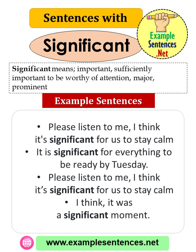 Sentences with Significant, Definition and Example Sentences