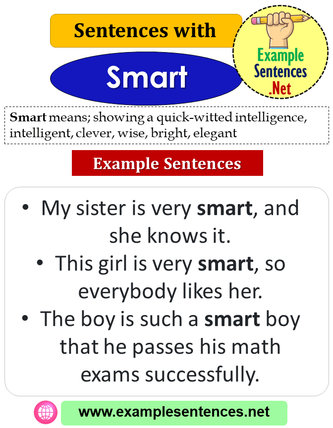 Sentences with Smart, Definition and Example Sentences